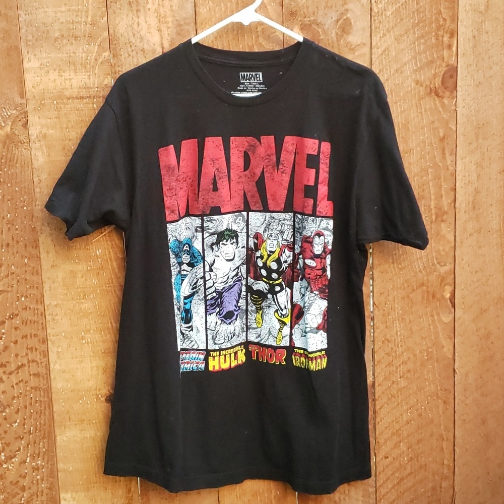 Men's Marvel Comic Strip Tshirt Size Large